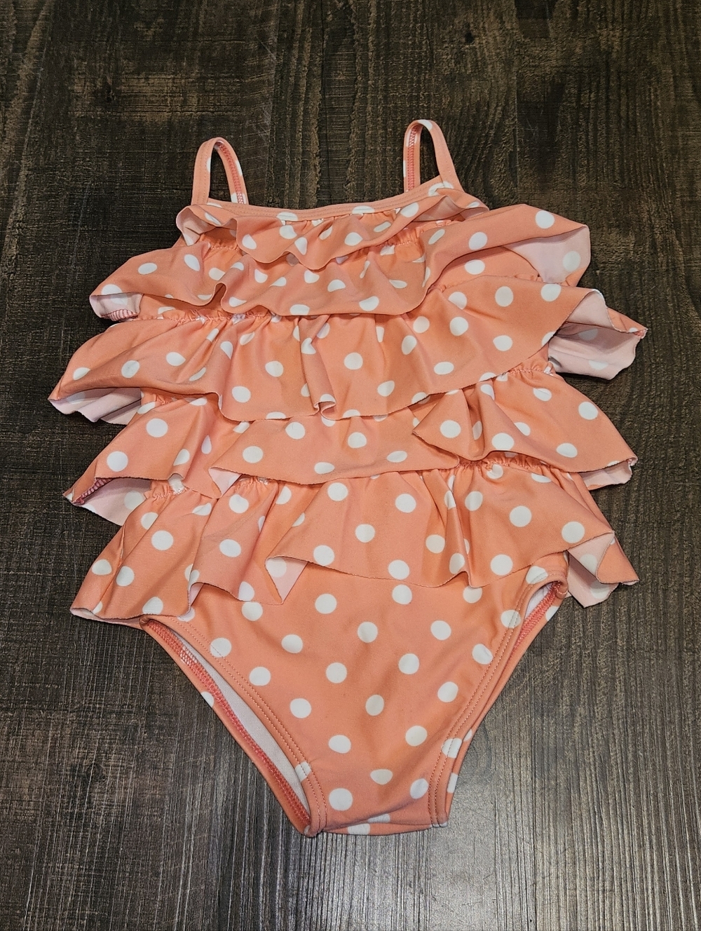 Baby Boden Ruffle Polka Dot Swimsuit